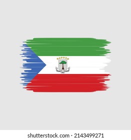 Äquatorialguinea-Flagge Schlagstöcke. Nationalflagge