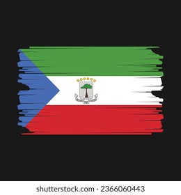 Äquatorialguinea-Flagge - Vektorgrafik mit Pinselspitze