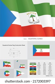 equatorial guinea flag construction sheet vector