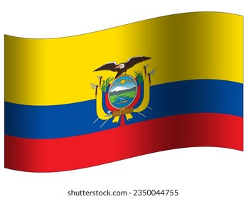 Equatorial Guinea flag isolated icon 3D in white background