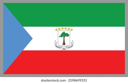 Equatorial Guinea flag, Equatorial Guinea national flag. Vector.