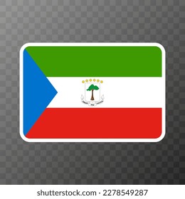 Equatorial Guinea flag, official colors and proportion. Vector illustration.