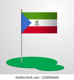 Equatorial Guinea Flag Pole