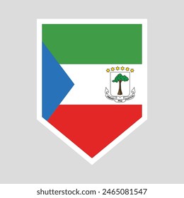 Äquatorialguinea Flagge in Schildform Rahmen