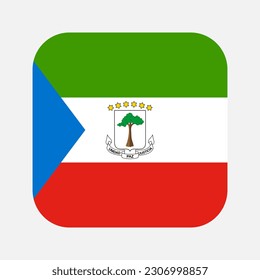 Equatorial Guinea flag simple illustration for independence day or election