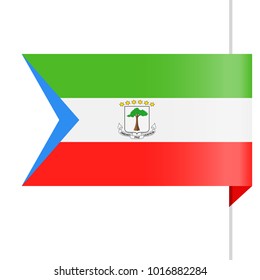 Equatorial Guinea Flag Vector Bookmark Icon - Illustration
