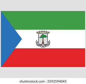 Equatorial Guinea Flag Vector Design ,Equatorial Guinea Country Flag