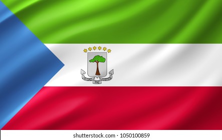Equatorial Guinea Flag in Vector Illustration