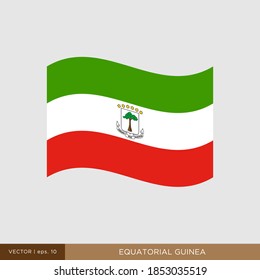 Equatorial Guinea Flag Vector Illustration Design Template.