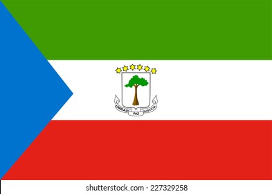 Equatorial Guinea flag vector illustration isolated. National symbol.