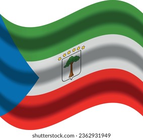 equatorial guinea flag with wind icon