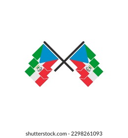 Equatorial guinea flags icon set, Equatorial guinea independence day icon set vector sign symbol