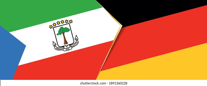 Equatorial Guinea and Germany flags, two vector flags symbol of relationship or confrontation.