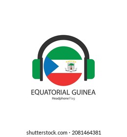 Indicador de la bandera de Guinea Ecuatorial en el fondo blanco. 