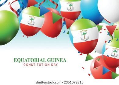Equatorial Guinea Independence Day background. Vector illustration.