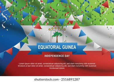 Equatorial Guinea Independence Day background. Vector illustration.