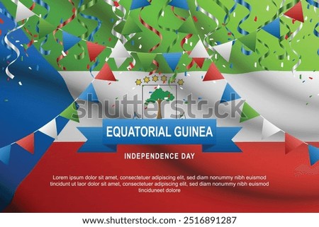 Equatorial Guinea Independence Day background. Vector illustration.