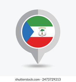 Equatorial Guinea Location Pin Icon Vector Illustration
