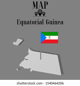 Equatorial Guinea, Malabo outline world map silhouette vector illustration, creative design background, national country flag, design element, symbols from countries all continents set. 