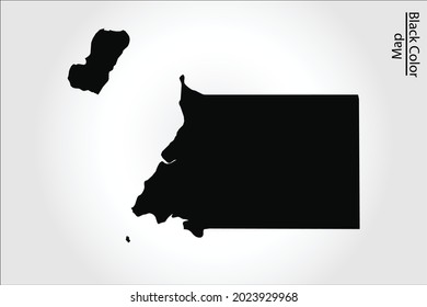 Equatorial Guinea map black Color on Backgound