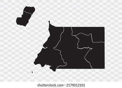 Equatorial Guinea Map black Color on White Backgound quality files Png 