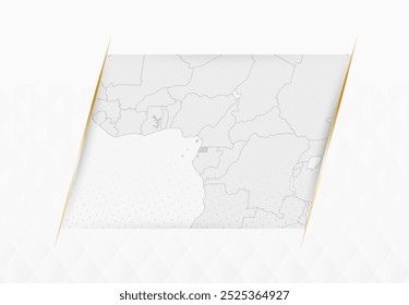 Equatorial Guinea Map in Blue with Gold Framed Accents. Modern Vector Map of Equatorial Guinea. Vector Illustration.