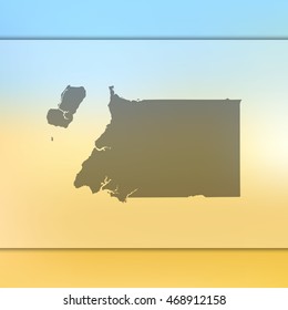 Equatorial Guinea  map. Blurred background with silhouette of Equatorial Guinea map. Vector silhouette of Equatorial Guinea map