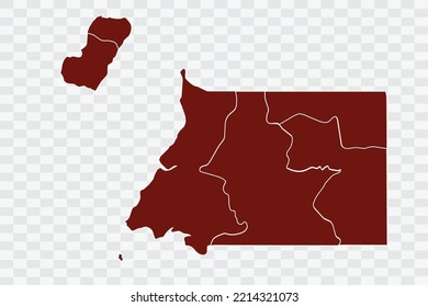 Equatorial Guinea Map burnt brown Color on White Background quality files Color (701205) png