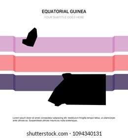 Equatorial Guinea map with creative design vector 