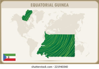 EQUATORIAL GUINEA map graphic design, Vector.