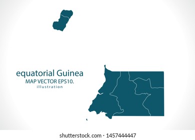 equatorial Guinea map High Detailed on white background. Abstract design vector illustration eps 10