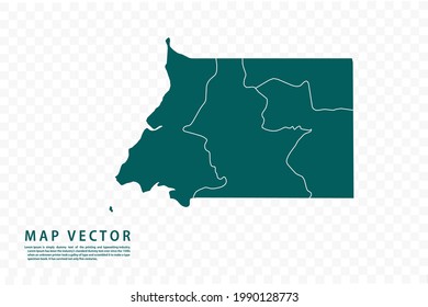 Equatorial Guinea map High Detailed on white background. Abstract design vector illustration eps 10