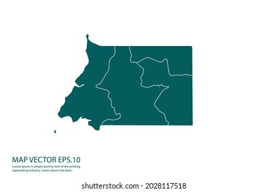 Equatorial Guinea map High Detailed on white background. Abstract design vector illustration eps 10