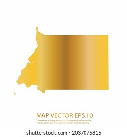 Equatorial Guinea map High Detailed on white background. gold gradient color. Abstract design vector illustration eps 10