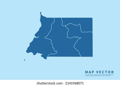 Equatorial Guinea map High Detailed on blue sky background. Abstract design vector illustration eps 10