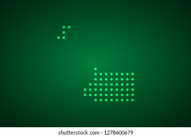Equatorial Guinea map, internet line, connected points. Equatorial Guinea map with dot .Vector illustration Eps 10.