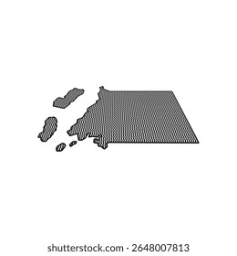 Equatorial Guinea map isolated on white background.