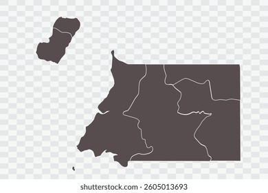 Equatorial Guinea Map Minimalist  High-Quality PNG  Ash Color on Transparent Background Perfect for presentations infographics educational materials and graphic design projects