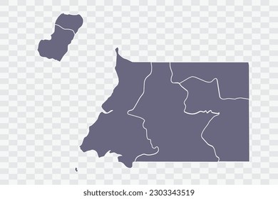 Equatorial Guinea Map pewter Color on White Background quality files Png