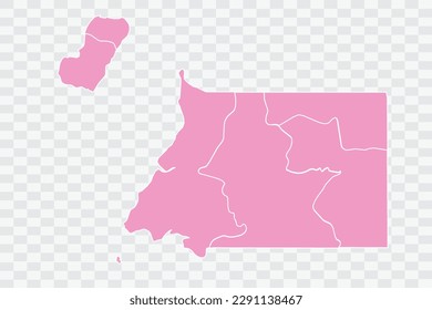 Mapa de Guinea Ecuatorial Color rosa Archivos de calidad de fondo png