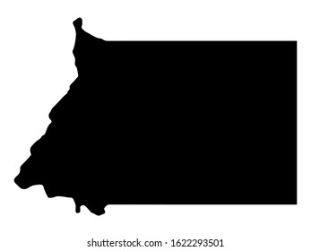 Equatorial Guinea Map Silhouette, Vector