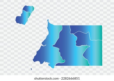 Mapa de Guinea Ecuatorial tetilla color azul Archivos de calidad de fondo png