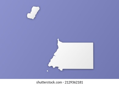 Equatorial Guinea Map - World map International vector template with paper style including shadow and white color on purple background for design, infographic, banner - Vector illustration eps 10