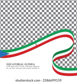 Equatorial guinea national flag ribbon stock vector