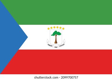 Equatorial Guinea  National Flag Vector Illustration as EPS. The flag of Equatorial Guinea (Spanish: Bandera de Guinea Ecuatorial) was adopted on August 21, 1979.