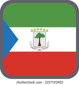 Vector de bandera nacional de Guinea Ecuatorial Material de ilustración