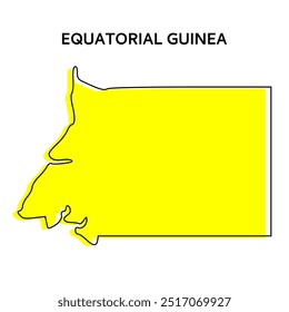 equatorial guinea outline map. Abstract design, vector illustration. Stylized minimal line design	