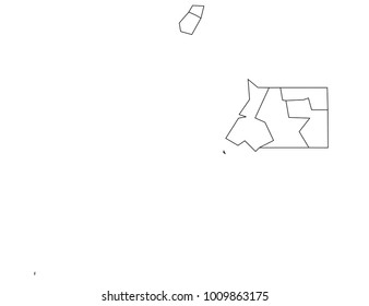 equatorial Guinea outline map. detailed isolated vector country border contour maps on white background.