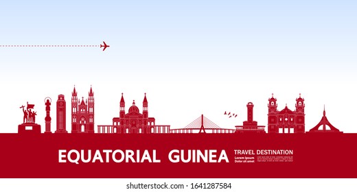 Equatorial Guinea travel destination grand vector illustration. 