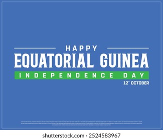 Equatorial Guinea Typography with national flag, National Day, Independence Day of Equatorial Guinea, Vector illustration of Equatorial Guinea typography on dark background, Editable  Vector Design